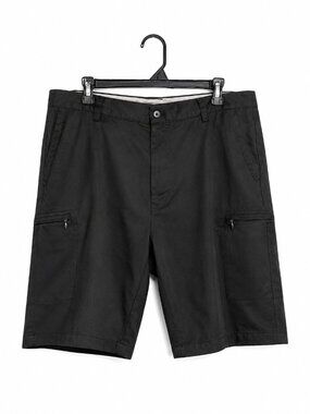 IZOD Golf PerformX Shorts Mens 36 Black Cargo Zip Pockets Polyester Performance